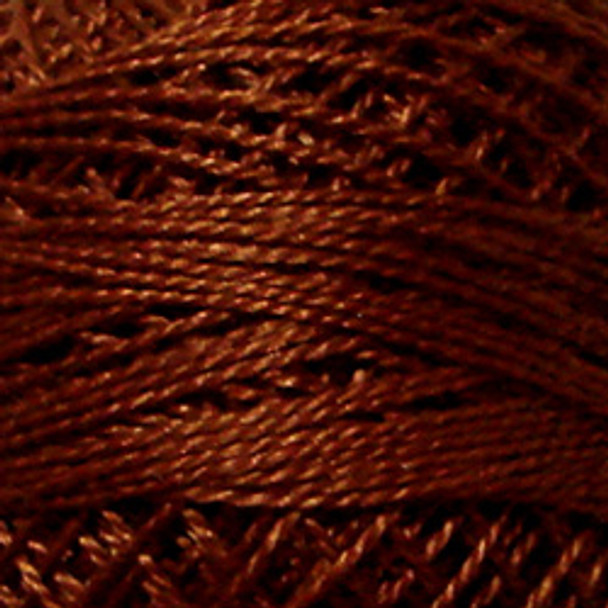 Red Brown Medium 5VAS1643 Pearl Cotton Size 8 Solid Ball Or Skein Valdani