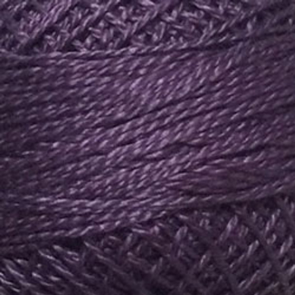 Rich Plum 5VAS86 Pearl Cotton Size 8 Solid Ball Or Skein Valdani