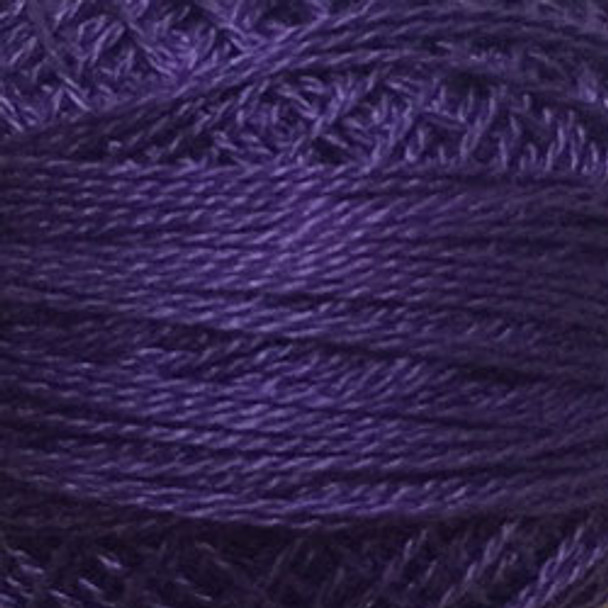 Rich Purple 5VAS87 Pearl Cotton Size 8 Solid Ball Or Skein Valdani