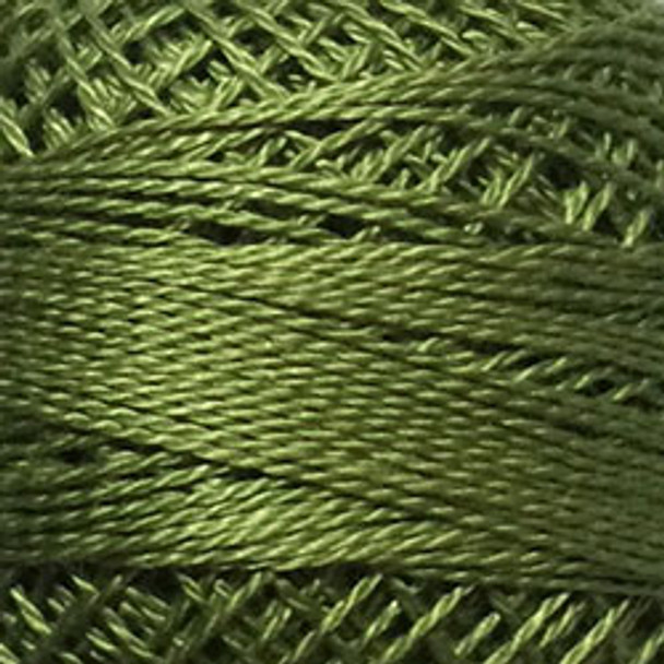 Soft Olive Green 5VAS188 Pearl Cotton Size 8 Solid Ball Or Skein Valdani