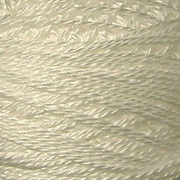 White 5VAS3 Pearl Cotton Size 8 Solid Ball Or Skein Valdani