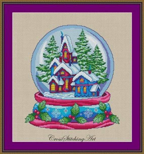 Cozy Village 156w x 173h by Cross Stitching Art 22-1855