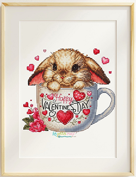 Happy Valentine's Day (Rabbitin Teacup) by Les Petites Croix De Lucie 24-1184
