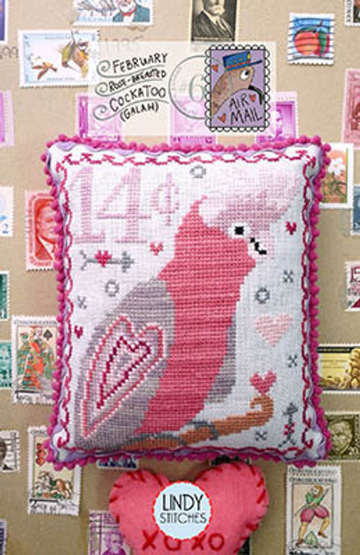 Air Mail February Rose-Breasted Cockatoo Or Galah by Lindy Stitches 24-1028