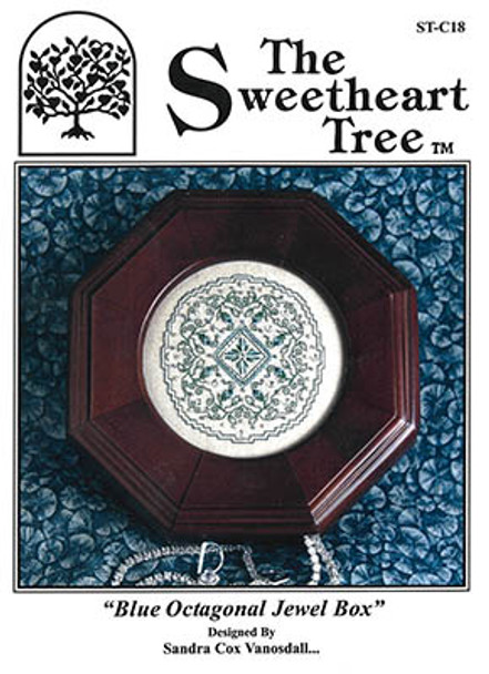 Blue Octagonal Jewel Box (w/Paillettes) by Sweetheart Tree, The 24-1365