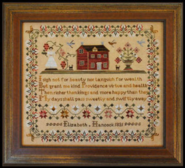 Elizabeth Hancock Sampler, The 1831 271 x 237 Little House Needleworks 11-2666