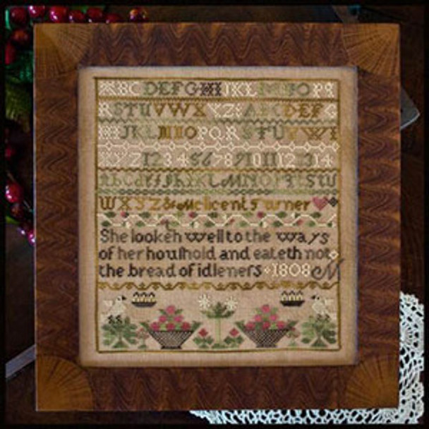 Melicent Turner Sampler, The 132 x 144 Little House Needleworks  11-1869