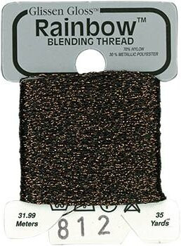 R812 Dark Brown Glissen Gloss Rainbow Blending Thread