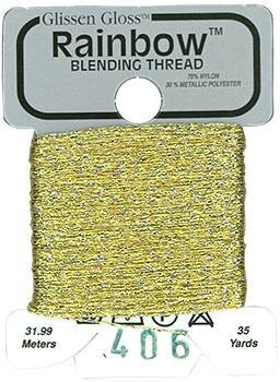 R406 Gold Glissen Gloss Rainbow Blending Thread