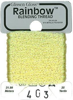 R403 Iridescent Pastel Yellow Glissen Gloss Rainbow Blending Thread