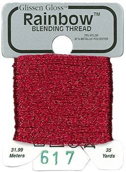 R617 Red Glissen Gloss Rainbow Blending Thread