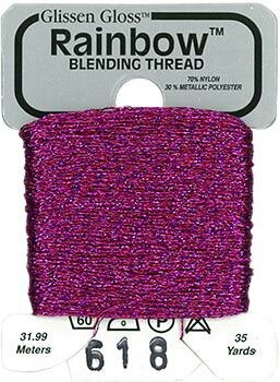 R618 Purple Red Glissen Gloss Rainbow Blending Thread