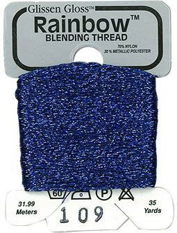 R109 Midnight Blue Glissen Gloss Rainbow Blending Thread