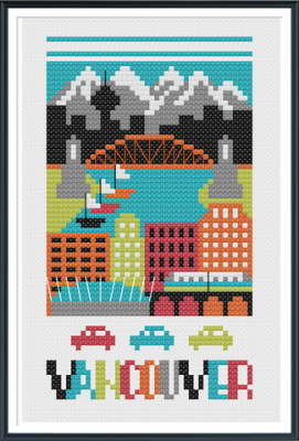 zwTMR103 Vancouver Stitches: Cross Stitch Tiny Modernist Inc