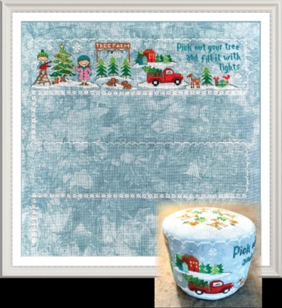 Christmas Village 1 (Tree Farm) 54h x 223w by Tiny Modernist Inc 19-2271 TMR209