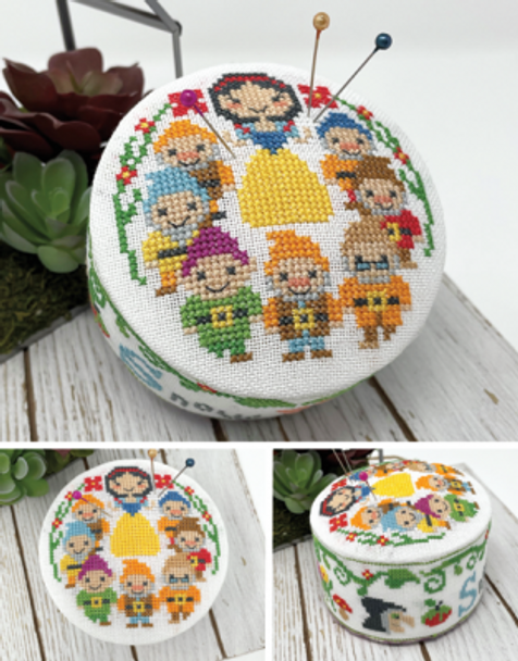 Fairy Tale Pin Cushion Snow White (12/12) 47w x 47h Tiny Modernist Inc 21-2724 YT TMR330