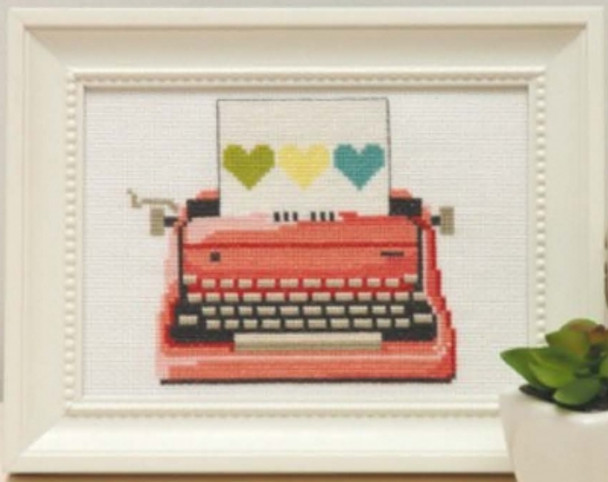 Typewriter Pink Stitches used: Cross Stitc by Tiny Modernist Inc TMR79