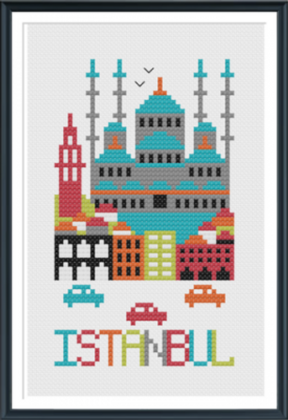 Istanbul; Stitches used: Cross Stitch by Tiny Modernist Inc TMR89