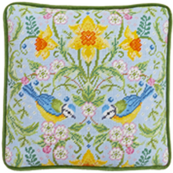BTTKTB1 Spring Blue Tits Tapestry by Karen Tye Bentley BOTHY THREADS Counted Cross Stitch KIT