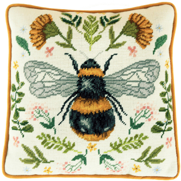 BTTAP12  Botanical Bee by Jade Mosinski by Jade Mosinski BOTHY THREADS Needlepoint KIT