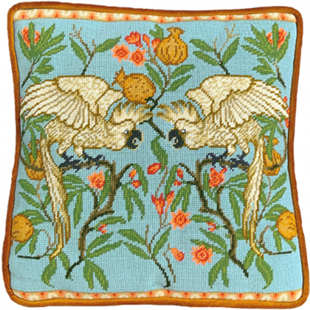 BTTAC19 Cockatoo & Pomegranate Tapestry by Walter Crane Arts & Crafts BOTHY THREADS Needlepoint KIT