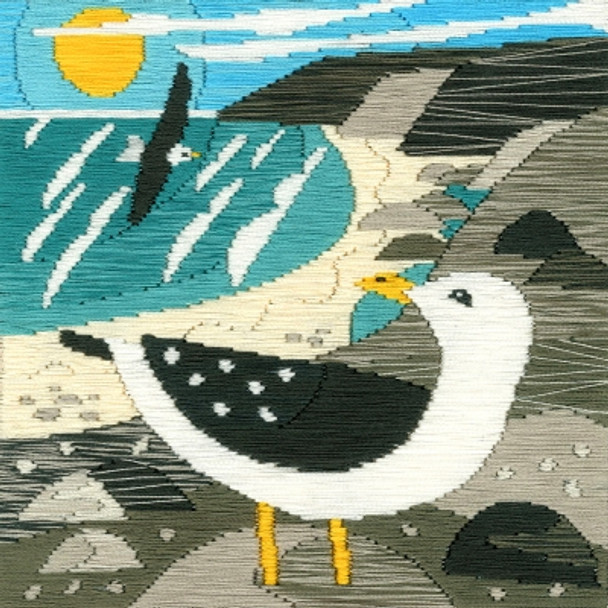 BTSSMJ1 Seagulls - Silken Long Stitch by Matt Johnson BOTHY THREADS Long Stitch Kit