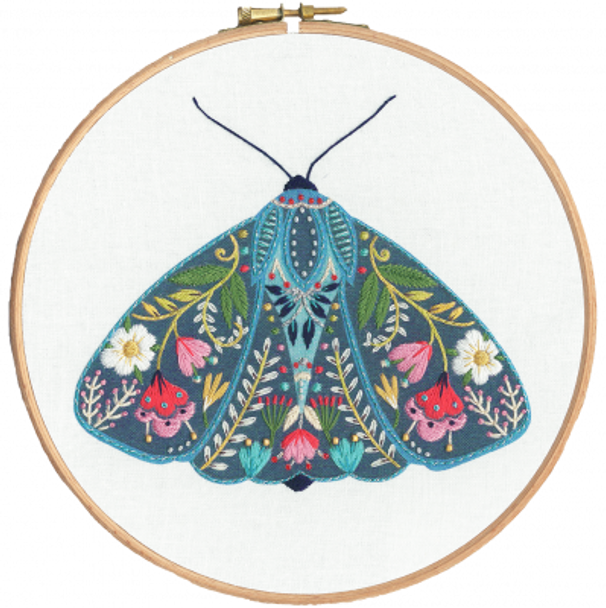 BTEPO3 Moth - Pollen by Ally Gore BOTHY THREADS Embroidery Kit