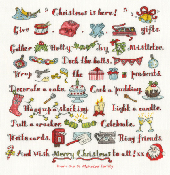 BTXAL11 Christmas Is Here! - Halloween & Christmas by Amanda Loverseed  BOTHY THREADS Counted Cross Stitch KIT