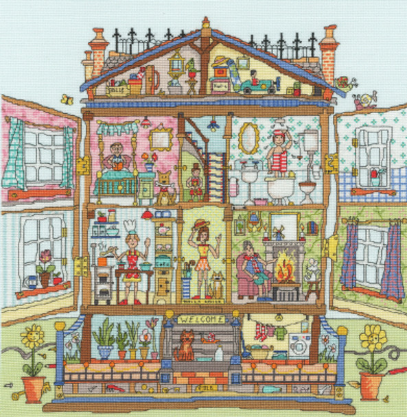 BTXCT39 Cut Thru' Dolls House  by Amanda Loverseed BOTHY THREADS Counted Cross Stitch KIT