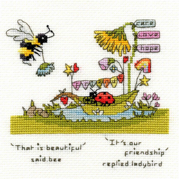 BTXETE3 Beautiful Friendship - Ladybird and Bee by Eleanor Teasdalee Bothy Threads Counted Cross Stitch KIT