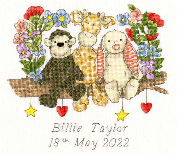 BTXETE6 Sweet Friendship - Birth Announcement by Eleanor Teasdale Bothy Threads Counted Cross Stitch KIT