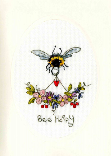 BTXGC25 Bee Happy - Greeting Cards by Eleanor Teasdale BOTHY THREADS Counted Cross Stitch Kit
