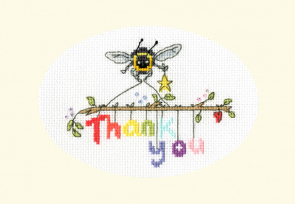 BTXGC34 Bee-ing Thankful by Eleanor Teasdale Greeting Card BOTHY THREADS Counted Cross Stitch KIT