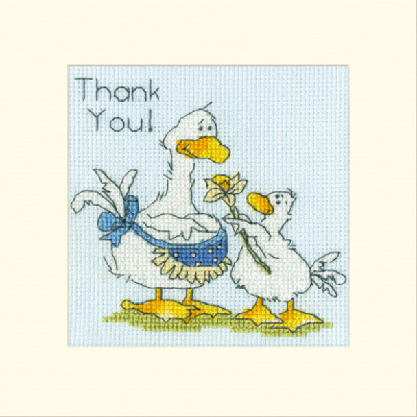 BTXGC45 Thank You! by Margaret Sherry Greeting Card by Hannah Dale BOTHY THREADS Counted Cross Stitch KIT