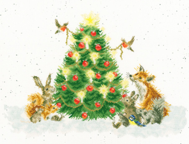 BTXHD107 Oh Christmas Tree - Wrendale Collection by Hannah Dale Bothy Threads Counted Cross Stitch KIT