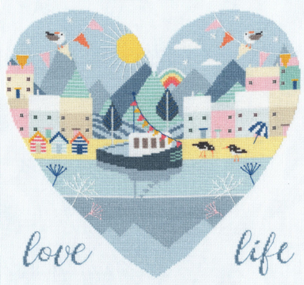 BTXHY2 Love Life by Hilary Yafai Bothy Threads Counted Cross Stitch KIT