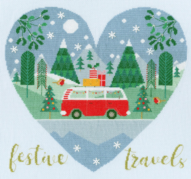 BTXHY6 Festive Travels - Wild At Heart by Hilary Yafai Bothy Threads Counted Cross Stitch KIT