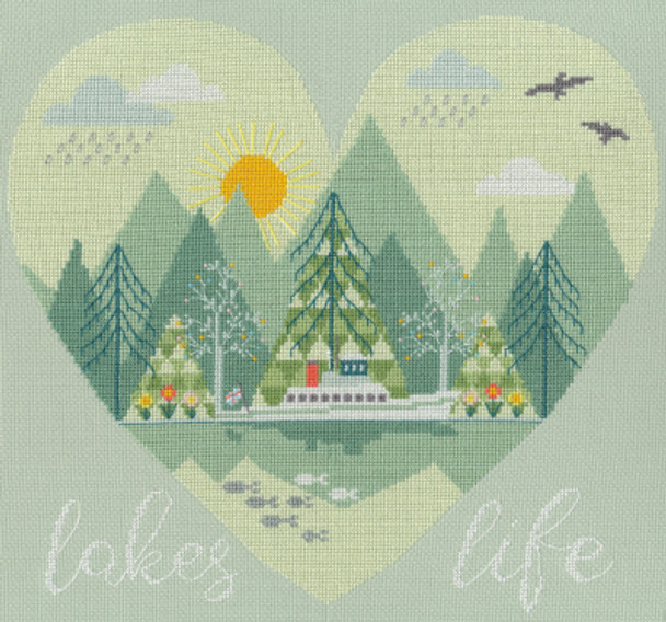 BTXHY7 Lakes Life - Wild At Heart Collection Hilary Yafai Artisti Bothy Threads Counted Cross Stitch KIT