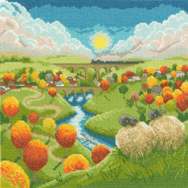 BTXLP9 Watching The World Go By Lucy Pittaway BOTHY THREADS Counted Cross Stitch KIT