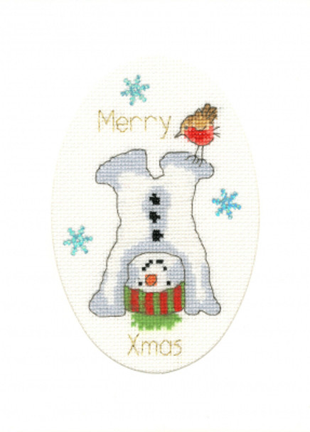 BTXMAS37 Frosty Fun by Margaret Sherry - Christmas Card Bothy Threads Counted Cross Stitch KIT