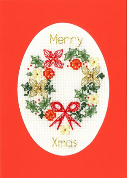 BTXMAS44 Christmas Wreath Bothy Threads Counted Cross Stitch KIT