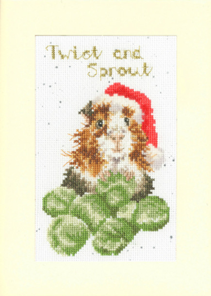 BTXMAS58 Twist and Sprout Christmas Card by Hannah Dale Bothy Threads Counted Cross Stitch KIT