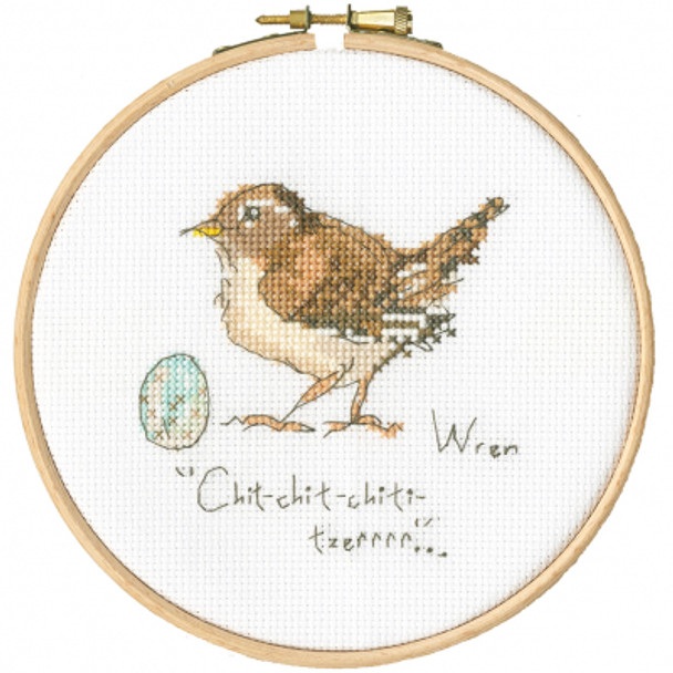 BTXMF5 Little Wren Garden Bird by Madeleine Floyd Bothy Threads Counted Cross Stitch KIT