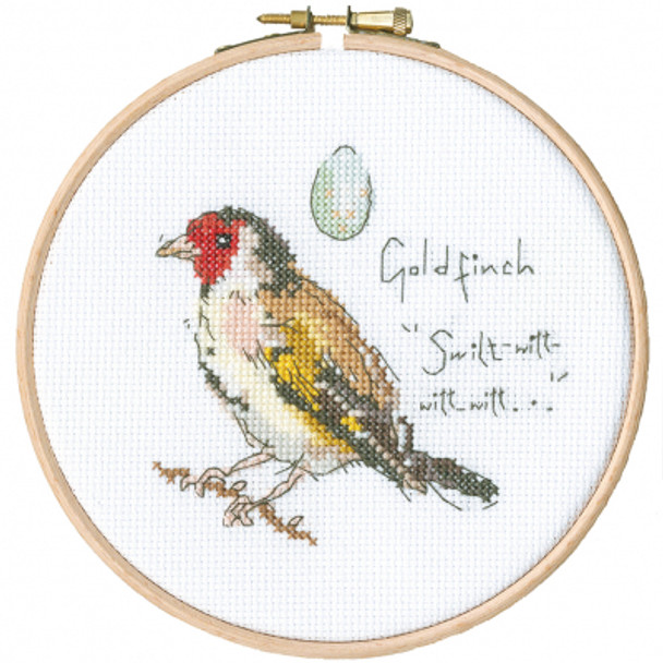 BTXMF6 Little Goldfinch Garden Bird by Madeleine Floyd Bothy Threads Counted Cross Stitch KIT