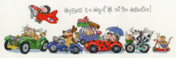 BTXMS2 Happiness Is A Way Of Life by Margaret Sherry Bothy Threads Counted Cross Stitch KIT