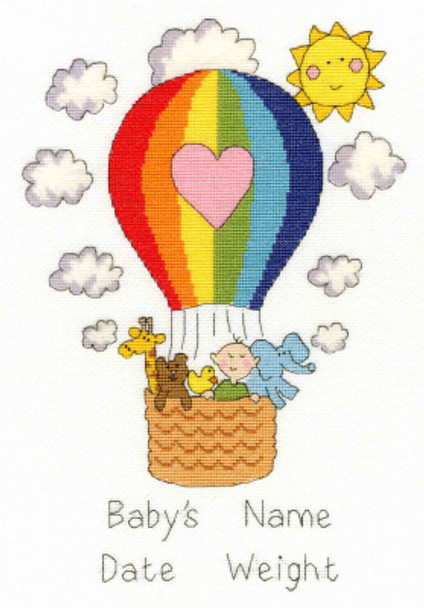 BTXNB8 Balloon Baby - Samplers by June Armstrong BOTHY THREADS Counted Cross Stitch KIT