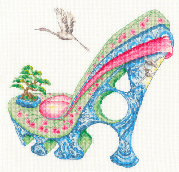 BTXSK10 Osaka Spring - Shoe Art by Sally King Bothy Threads Counted Cross Stitch KIT