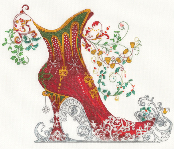 BTXSK15 Yuletide - The Shoe Art Range by Sally King Bothy Threads Counted Cross Stitch KIT