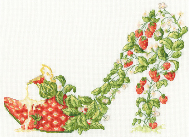 BTXSK19 Strawberries & Cream by Sally King Bothy Threads Counted Cross Stitch KIT