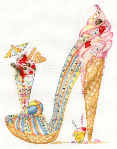 BTXSK4 Lazy Sundae by Sally King Shoe by Sally King Bothy Threads Counted Cross Stitch KIT